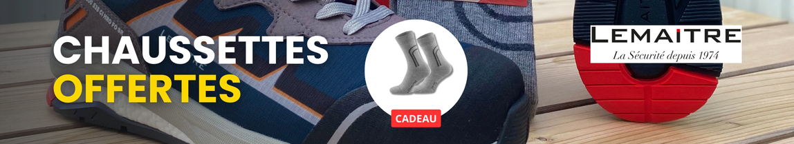 Pour l'achat d'une paire de chaussures de sécurité Air 200 Lemaitre, chaussettes offertes